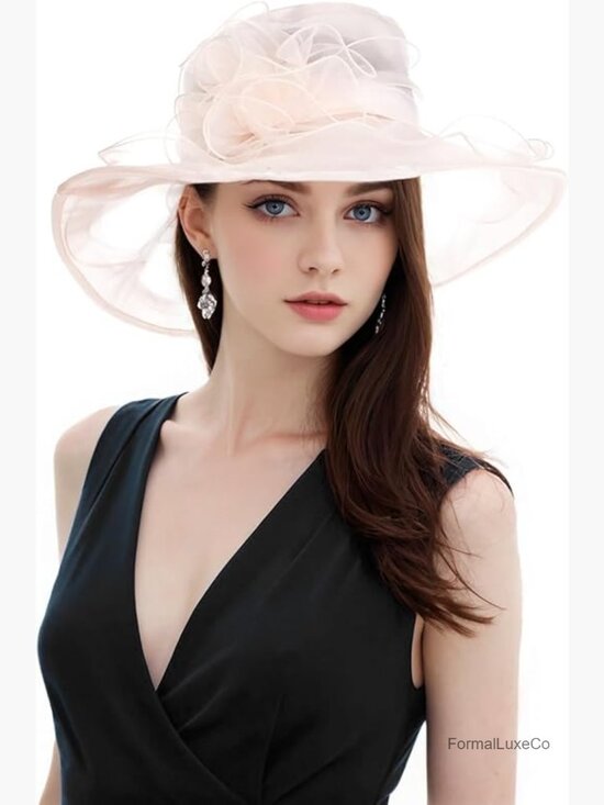 Elegant Organza Fascinator Hat for Church Tea Party Derby Weddings main image 6